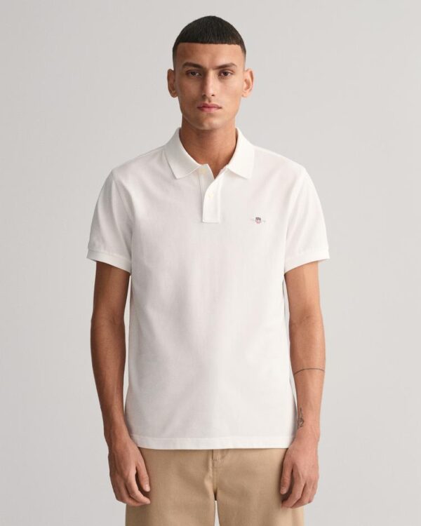GANT Slim Fit Shield Piqué Polo Shirt - Image 2