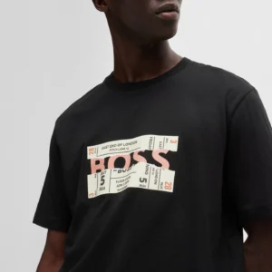 Cotton-jersey T-shirt with logo detail