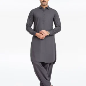 Drape Shalwar Kameez Charcoal Gray