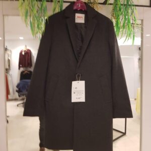 Drape Long Coat Black