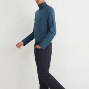 chekred Cotton 5 pocket pants from C&A