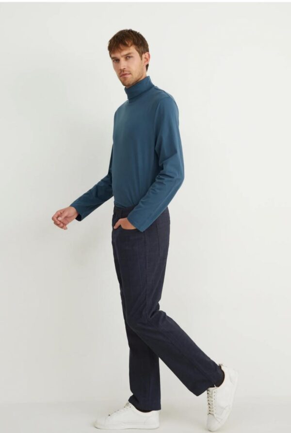 chekred Cotton 5 pocket pants from C&A