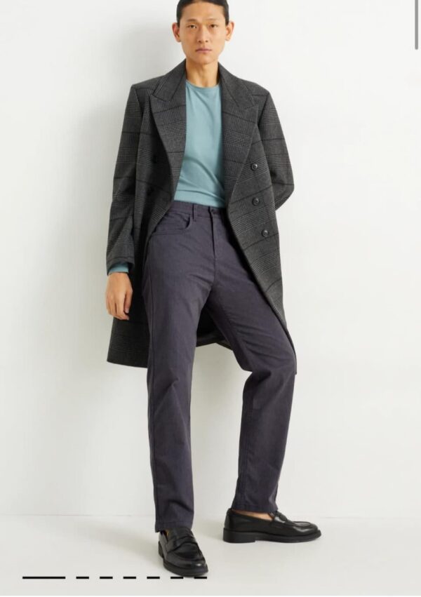 Plain  GREY Cotton 5 pocket pants from C&A