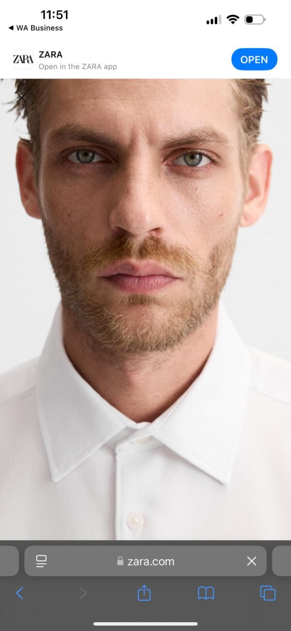ZARA WHITE TEXTURE SHIRT