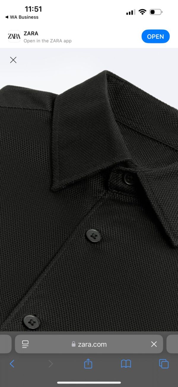 ZARA TEXTURE BLACK SHIRT - Image 3