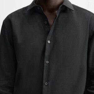 ZARA TEXTURE BLACK SHIRT