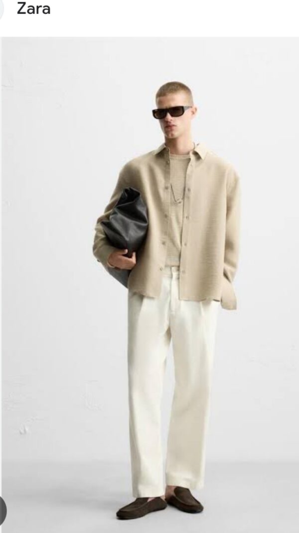 ZARA KHAKI TEXTURE SHIRT