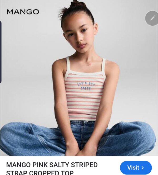 Mango cropped top kids