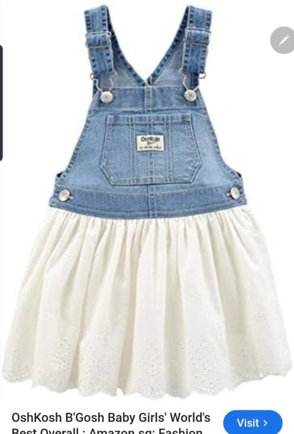 kids oshkosh frock white
