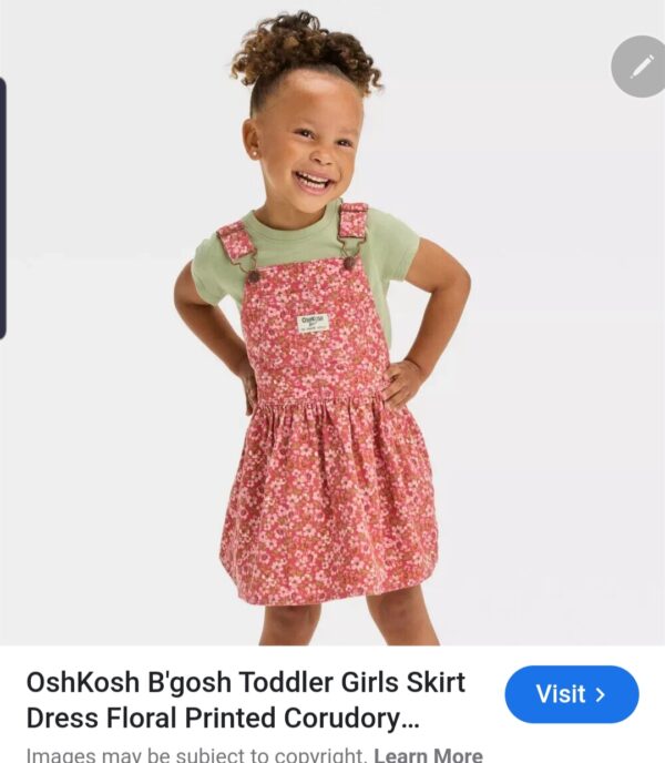 Osh kosh Frock red cordury kids