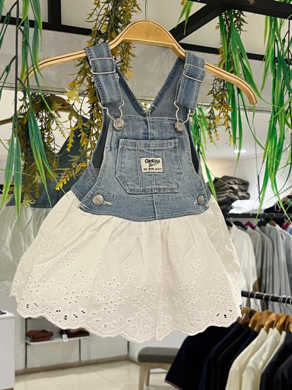 kids oshkosh frock white - Image 3